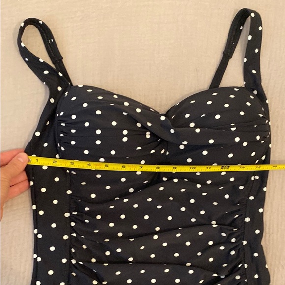 Nip Tuck  SWIM Black Polka Dot One Piece Swimsuit. Size 10 - Picture 3 of 8